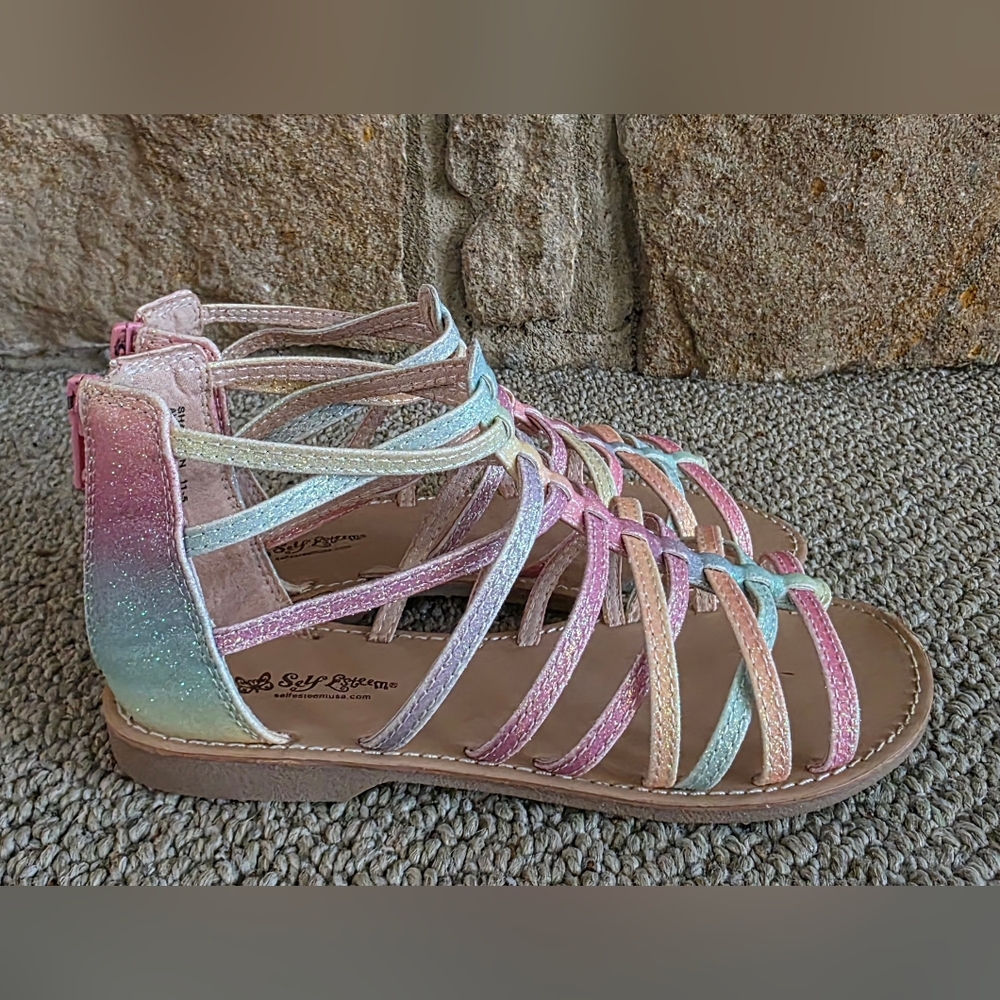 🦋 Girls Rainbow Sandals